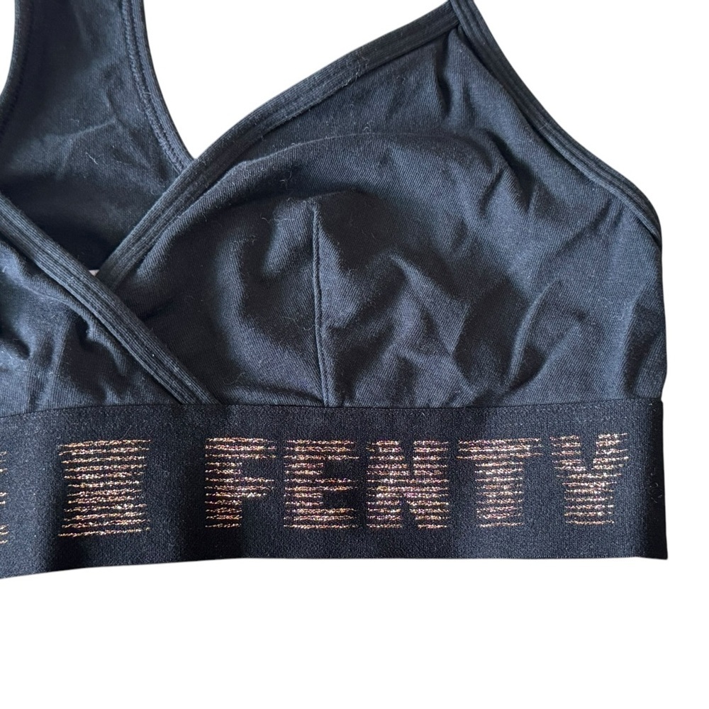 Savage X Fenty Black Logo Bralette, Medium - Picture 3 of 4